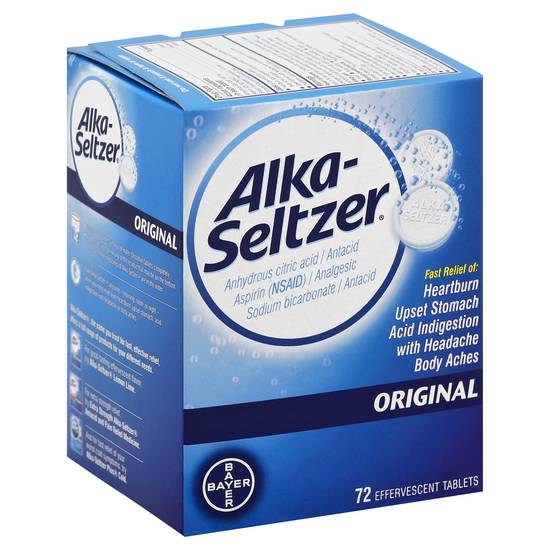Alka-Seltzer Antacid Analgesic Effervescent Tablets (72 ct)