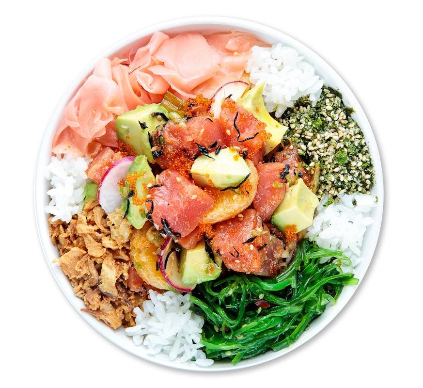 Ahi Tuna Avocado Poke Bowl