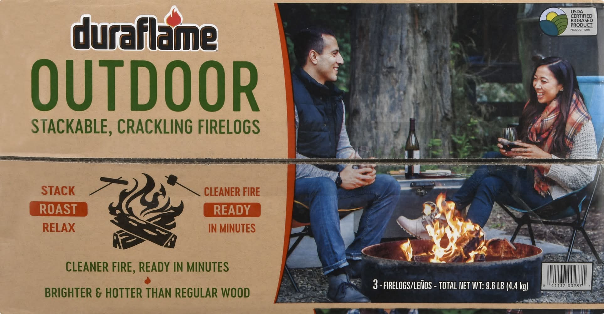 Duraflame Outdoor Stackable Crackling Firelogs (9.6 lbs)