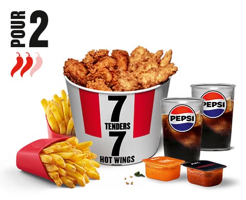 Menu 7 Tenders® + 7 Hot Wings®