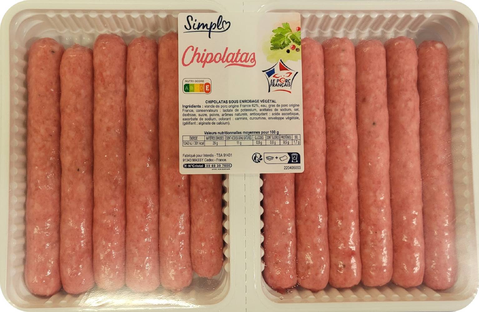 Simpl - Chipolatas (660g)