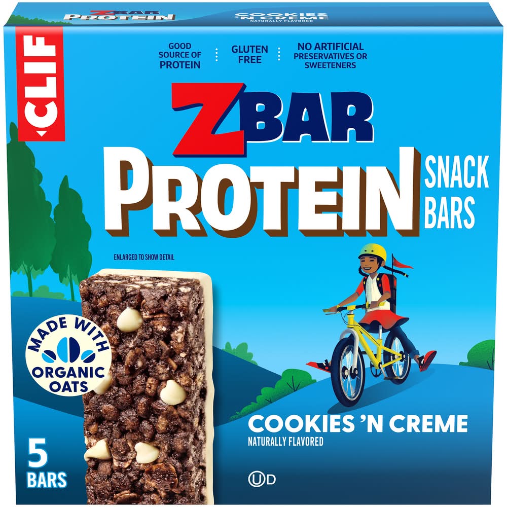Zbar Protein Snack Bars, Cookies 'N Creme (5 x 1.27 oz)