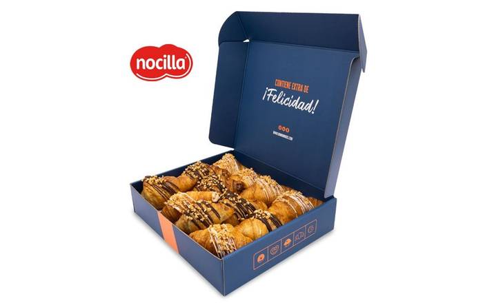 Caja mini croissant rellenos de Nocilla special edition