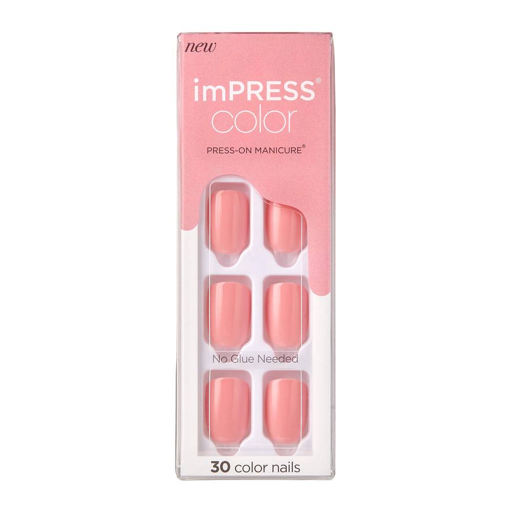 KISS imPRESS Color Press-on Manicure - Pretty Pink