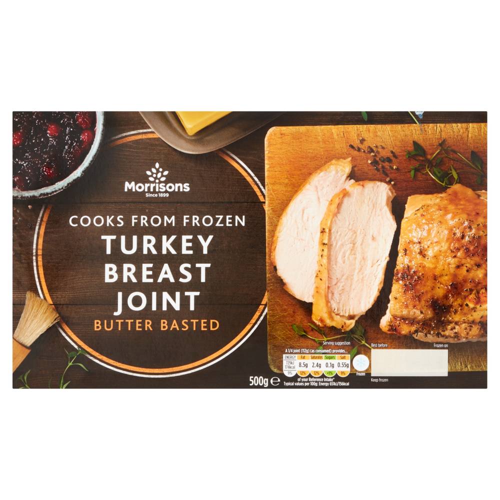 Morrisons Frozen Turkey Breast Joint Butter Basted (500g)