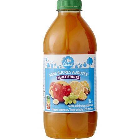 Nectar multifruits sans sucres ajoutés CARREFOUR CLASSIC' - La bouteille d'1L