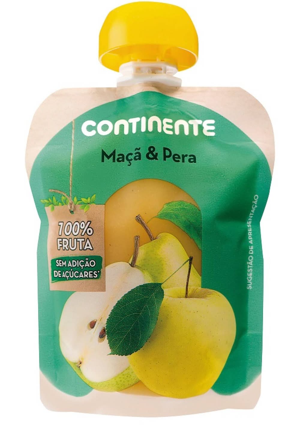 Saqueta de Fruta Maçã e Pera +8M Continente (emb. 90 gr)
