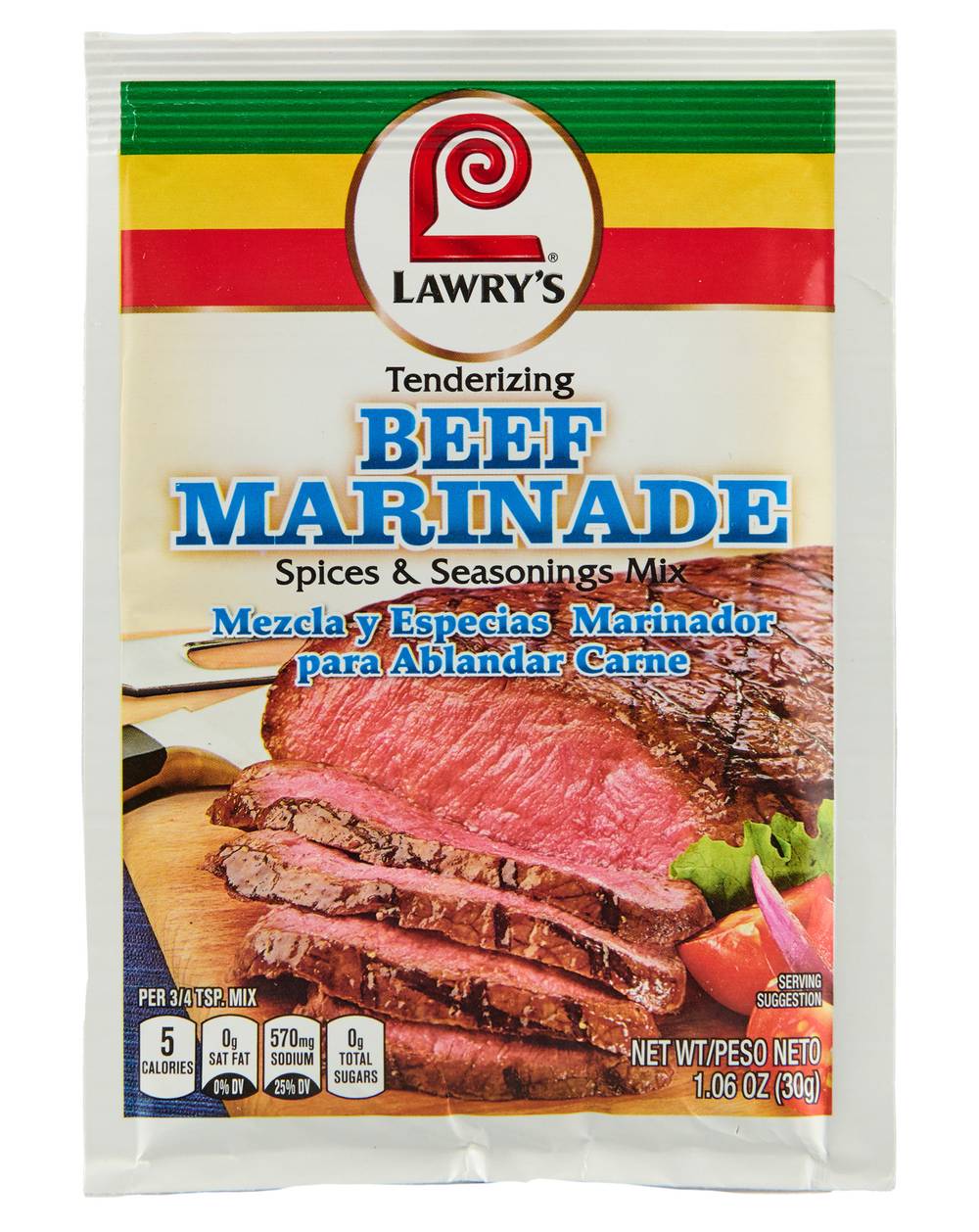 Lawry's Tenderizing Beef Marinade Spices & Seasonings Mix (1.1 oz)