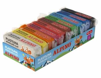 Bandeja 10 Plastilinas 50 gr Alpino Surtidos