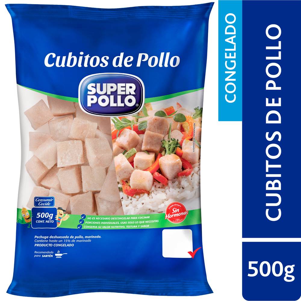 Super Pollo · Cubitos de pollo congelados (500 g)
