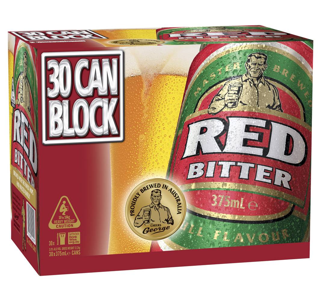 Red Bitter Block Can 375mL X 30 pack