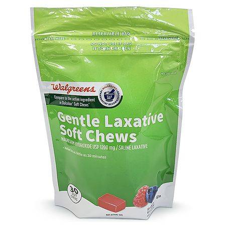 Walgreens Gentle Laxative 1200 mg Soft Chews (blueberry-raspberry )