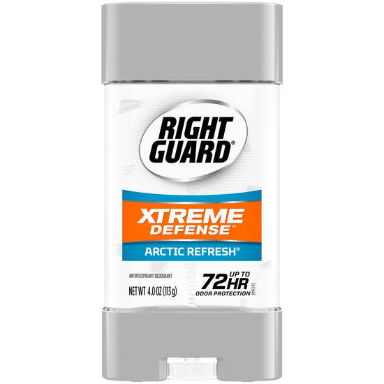 Right Guard Xtreme Defense 72-Hour Antiperspirant & Deodorant Stick, Arctic Refresh, 4 OZ