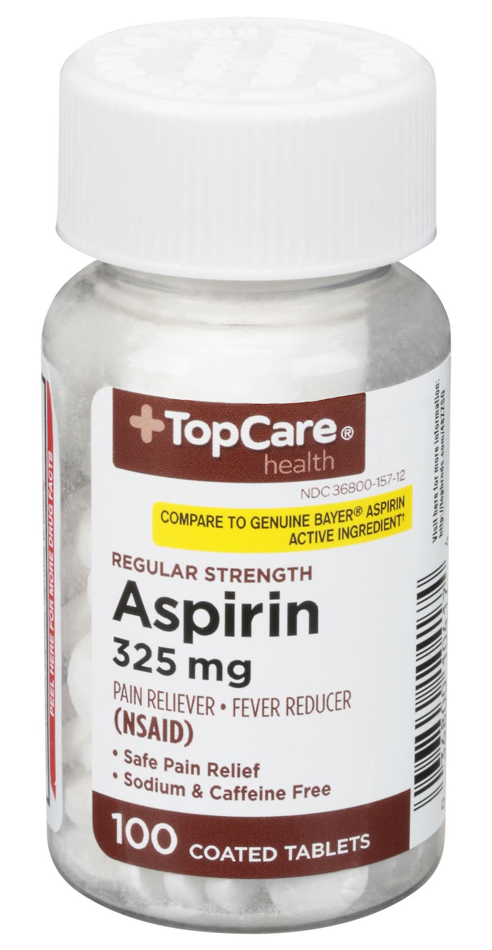 TopCare Aspirin Coated Regular Strength Tablets