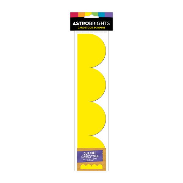 Astrobrights Bulletin Board Borders, 2" x 12", Solar Yellow, Pack Of 20 Borders