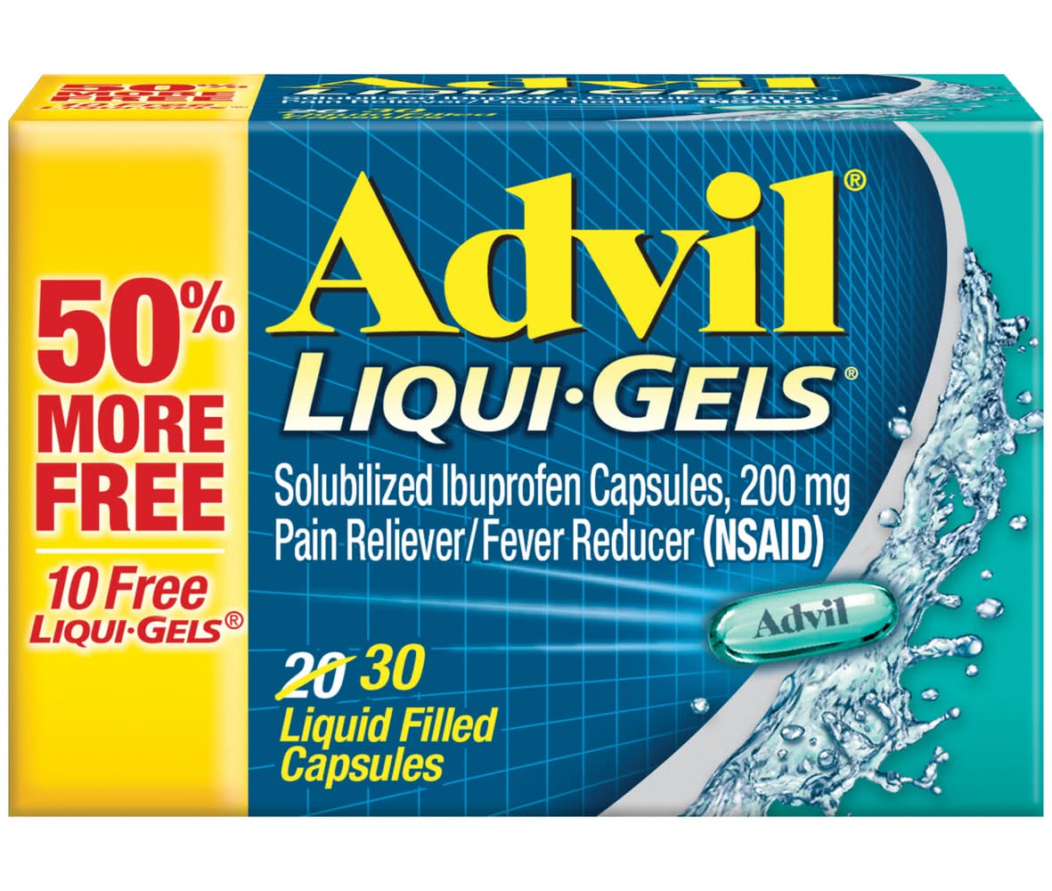 Advil Liqui-Gels 200 mg Ibuprofen Capsules (30 ct)
