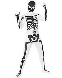 Black and White Skeleton Skin Suit Costume (Child Large)