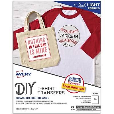 Avery T-Shirt Transfers 3302 Stretchable (5ct)