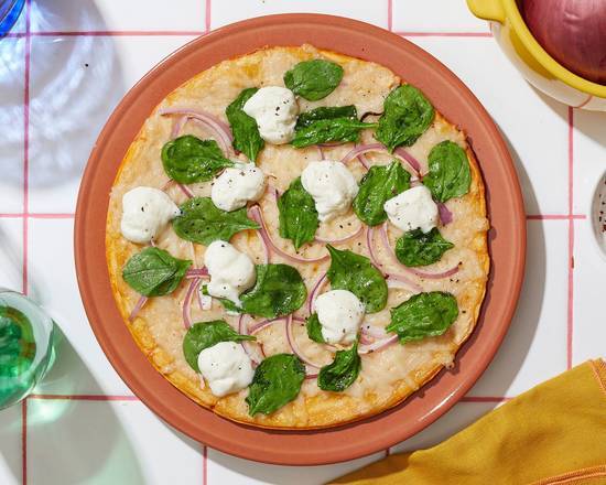 Vegan Ethereal Spinach Ricotta Pizza