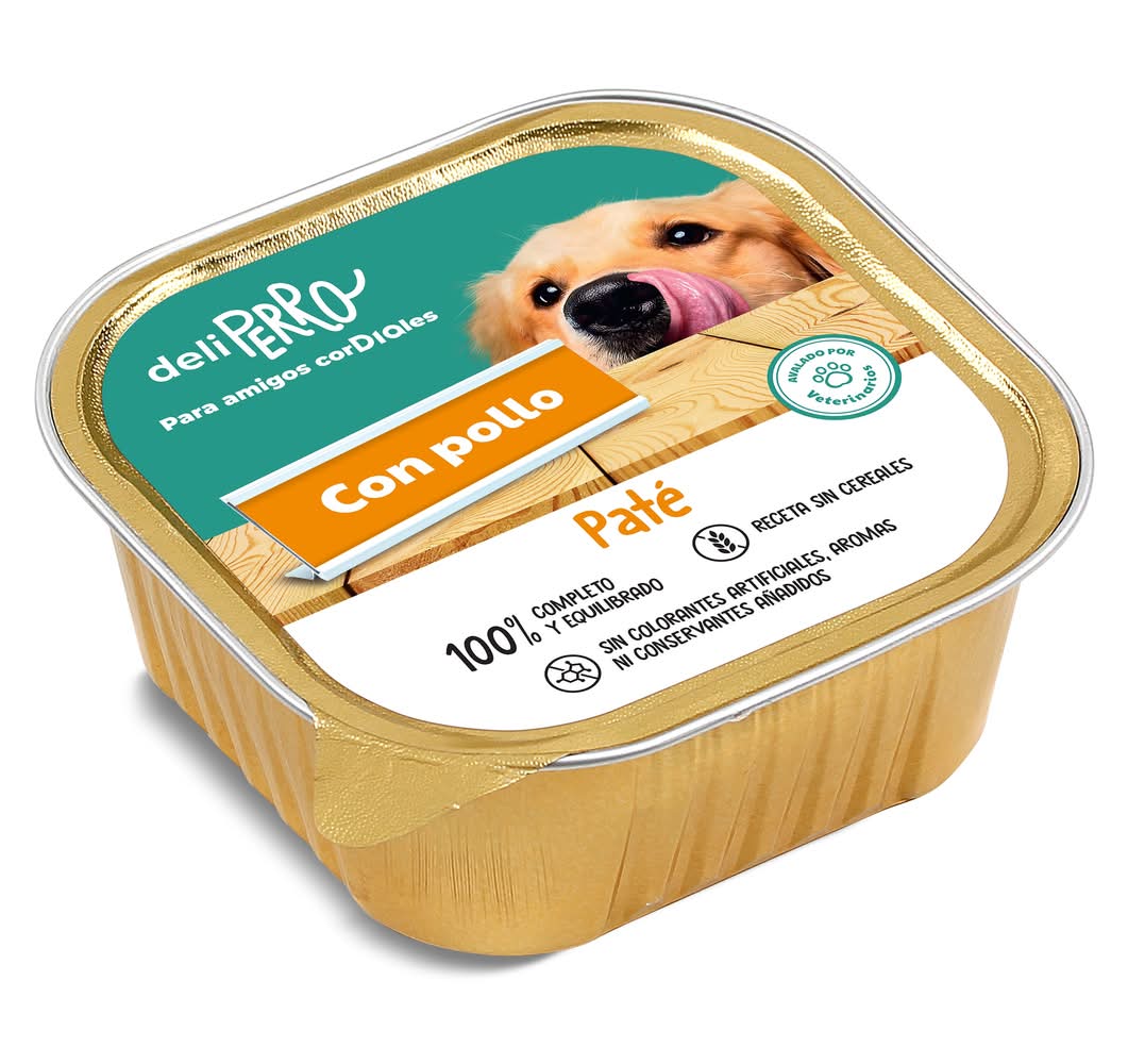 Paté Para Perro Con Pollo Deliperro De Dia Tarrina 300 G