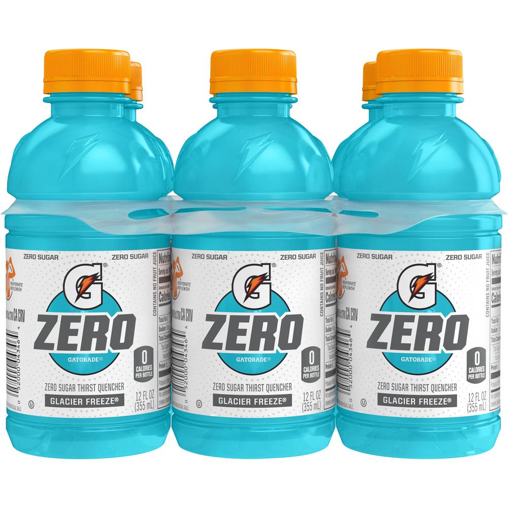 Gatorade Zero Sugar Thirst Quencher Sports Drink (6 ct, 12 fl oz) (glacier freeze)