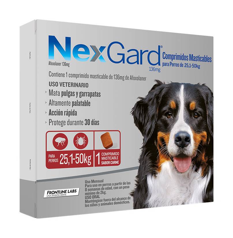 Nexgard Antiparasitario Masticable 136mg 25kg a 50kg