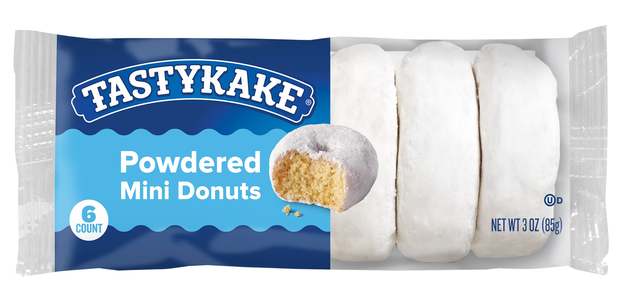 Tastykake Powdered Sugar Mini Donuts (3 oz, 6 ct)