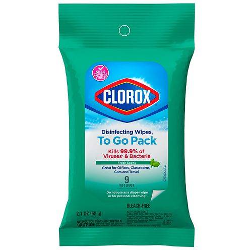 Clorox Disinfecting Wipes, Bleach Free Fresh Scent - 9.0 ea