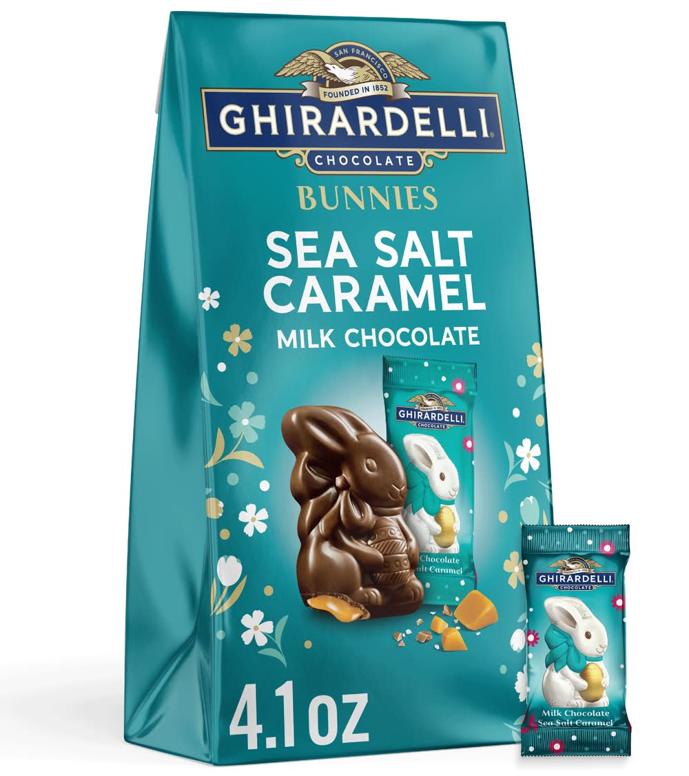 Ghirardelli Easter Milk Chocolate Sea Salt Caramel Bunnies (4.1 oz)