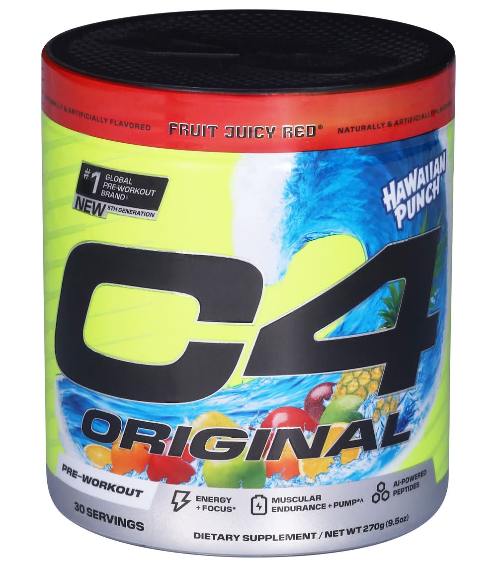 Cellucor C4 Original Pre Workout Drink, Hawaiian Punch (9.5 oz)