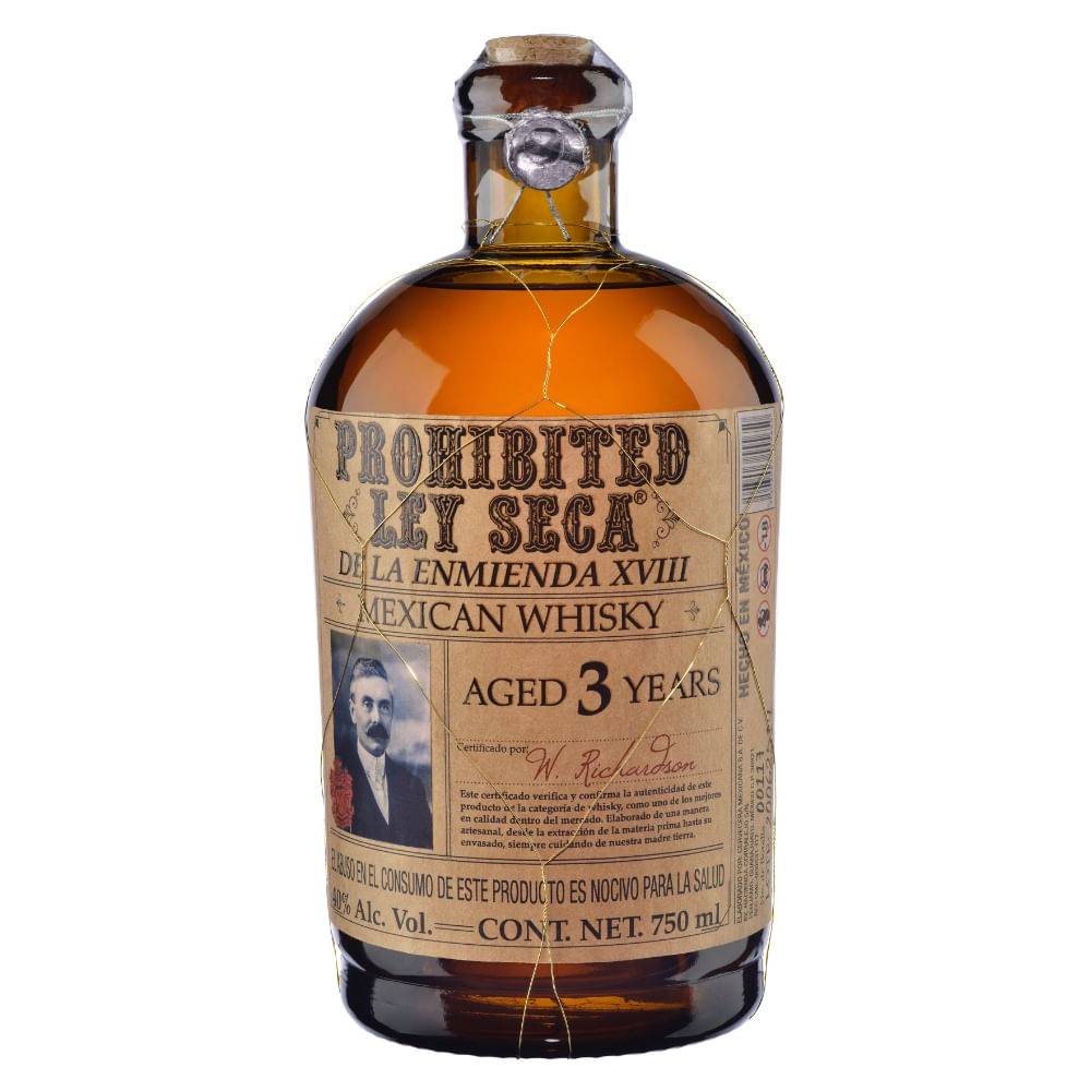 Prohibited Ley Seca · Whisky 3 años (750 ml)