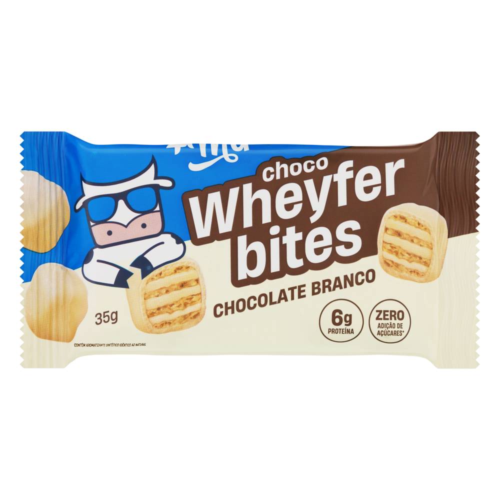 Mais mu choco wheyfer bites sabor chocolate branco (35 g)