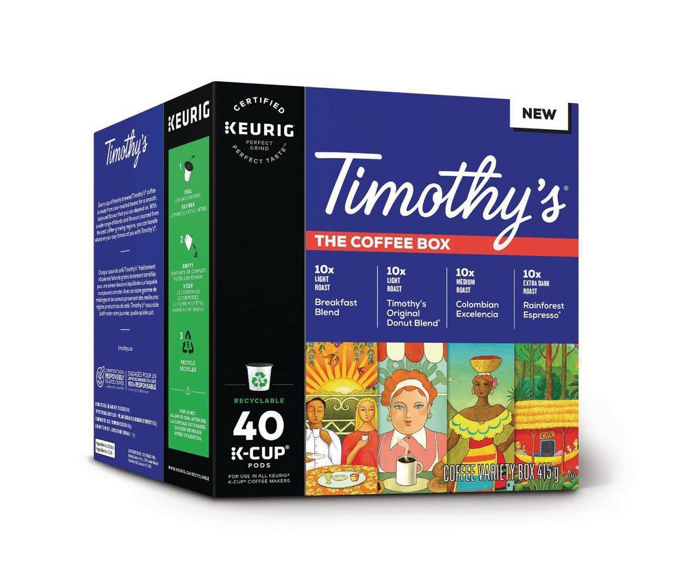Timothy's Keurig the Coffee Box Recyclable KCup Pods Delivery Near Me