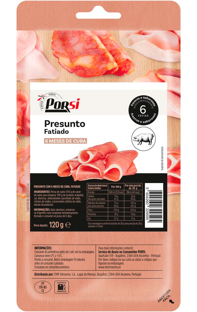 PorSi - Presunto fatiado 6 meses, 120 g