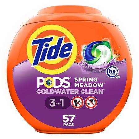 Tide PODS Laundry Detergent Soap Pacs Spring Meadow - 57.0 ea