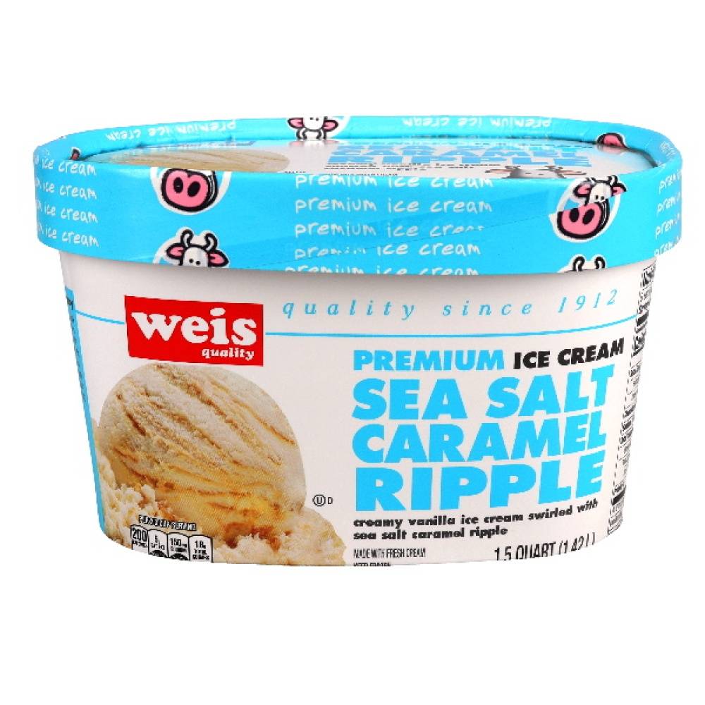 Weis Ice Cream, Sea Salt Caramel Ripple (1.42 L)