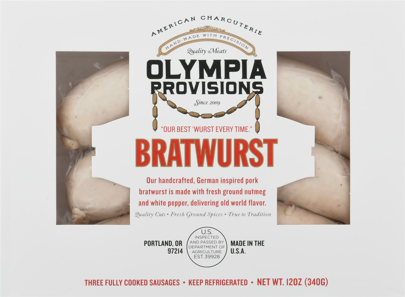 Olympia Provisions Bratwurst (12 oz)