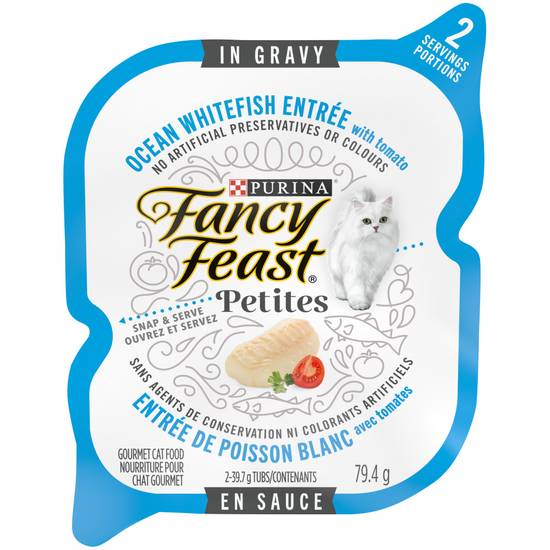 Fancy Feast Petites White Fish With Tomato in Gravy Cat Food (79.4 g)