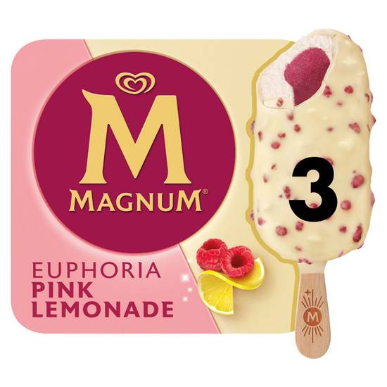 Magnum  Ice Cream Sticks Euphoria Pink Lemonade 3x 90 ml