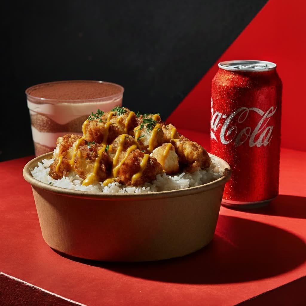 🍰🥤🍗 Original Krousty curry  + Boisson + Dessert