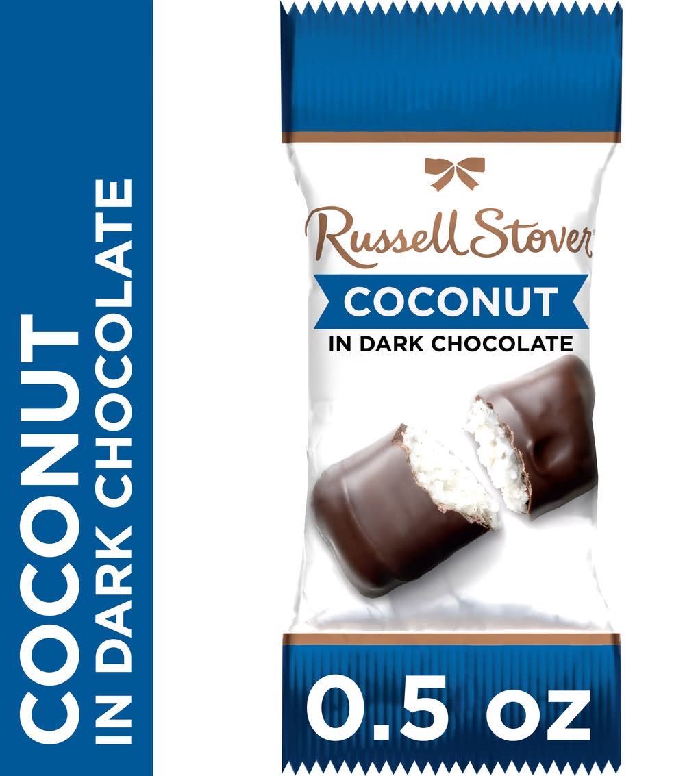 Russell Stover Dark Chocolate Coconut Candy, Coconut (0.5 oz)