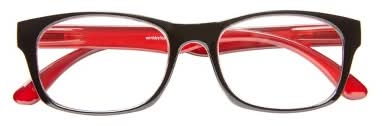 ICU Eyewear Wink Glendale +2.50 Reading Glasses, Black/Red