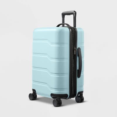 Open Story Hardside Carry on Spinner Suitcase, Muddy Aqua