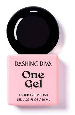Dashing Diva One Gel Color Nail Polish, Real Black (0.33 g)