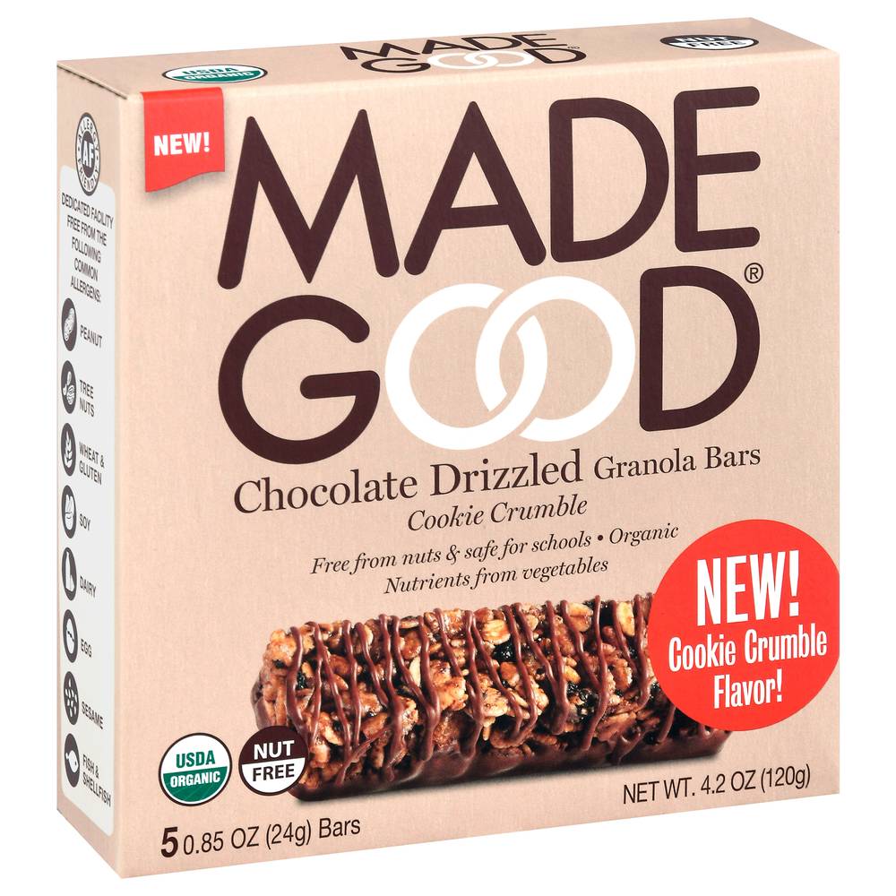 Made Good Cookie Crumble Chocolate Drizzled Granola Bars(5 Ct) (4.2 oz)