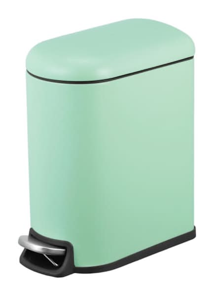 REAL SIMPLE Light Green Matte Rounded Trash Bin with Lid, 5L