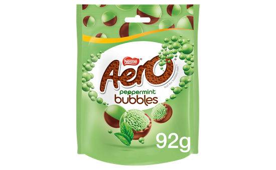 Aero Bubbles Peppermint Mint Chocolate Sharing Bag 92G
