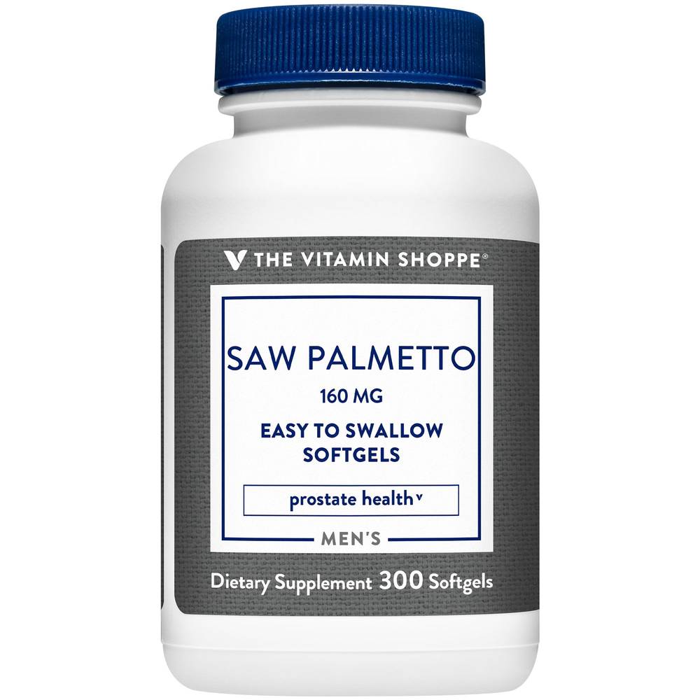 Saw Palmetto Standardized Extract - Prostate Support - 160 Mg (300 Easy-To-Swallow Softgels)