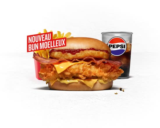 MENU TOWER® CHEESE & BACON DE POULET