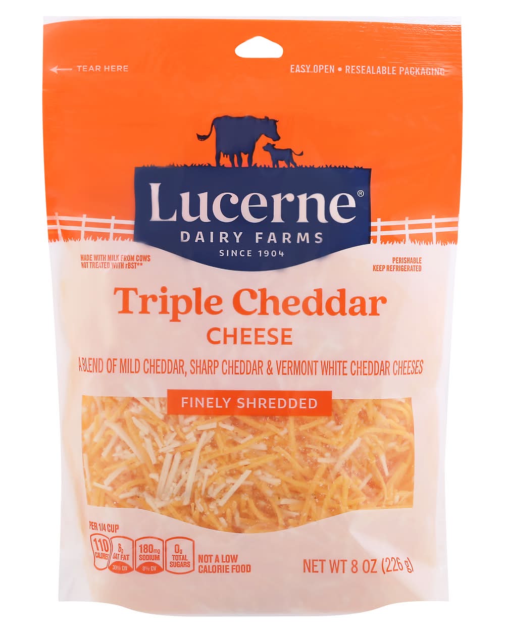 Lucerne Finely Shredded Triple Cheddar Cheese (8 oz)